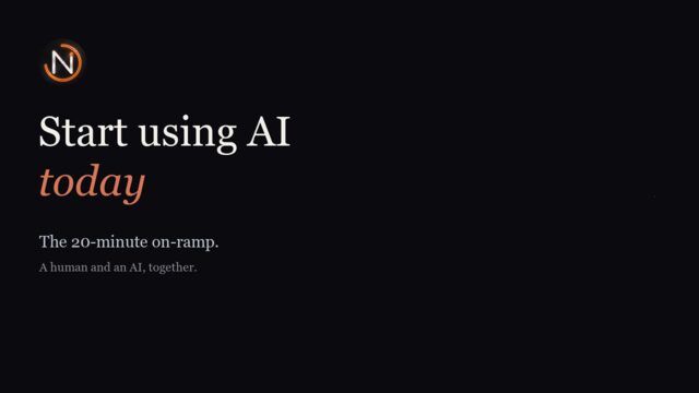 Start Using AI Today — guide cover