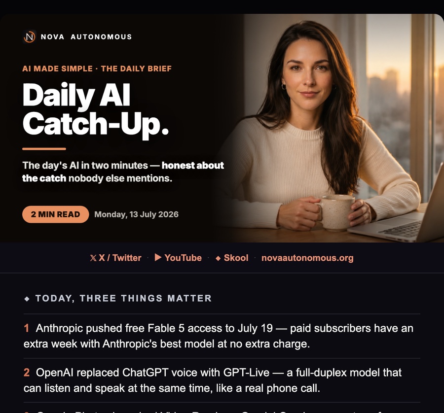 A real issue of the AI Made Simple daily bulletin