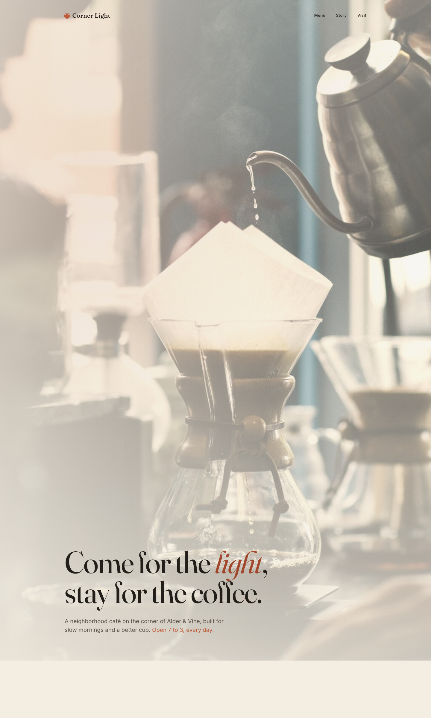 Corner Light — built by a Nova site prompt