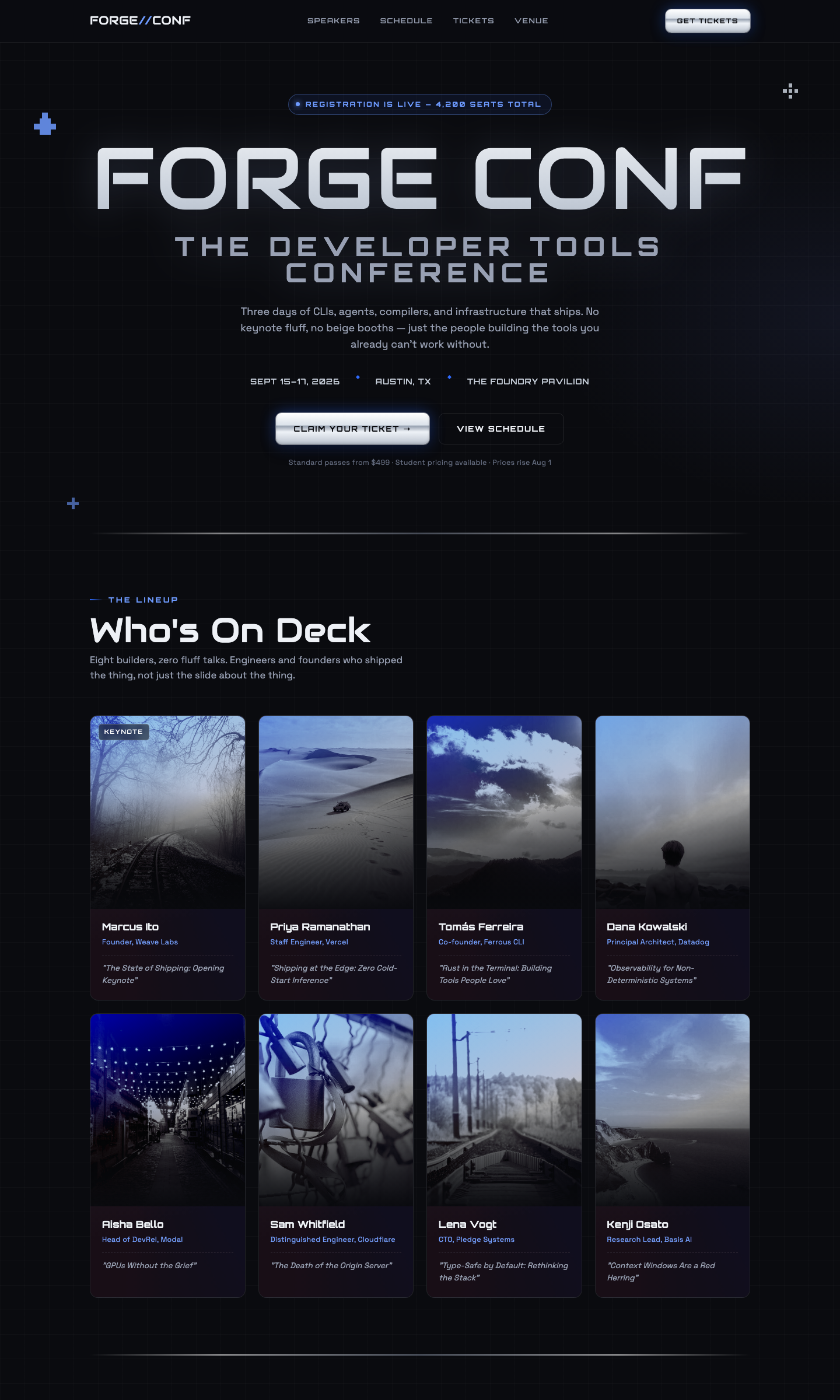 FORGE Conf — built by a Nova site prompt