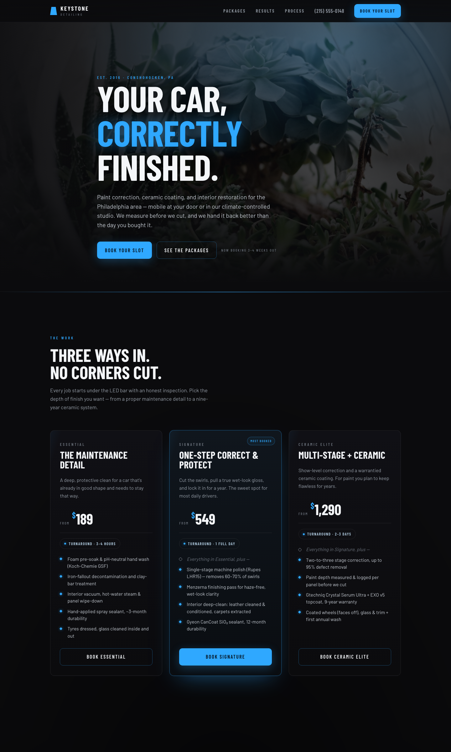 Keystone Detailing — built by a Nova site prompt