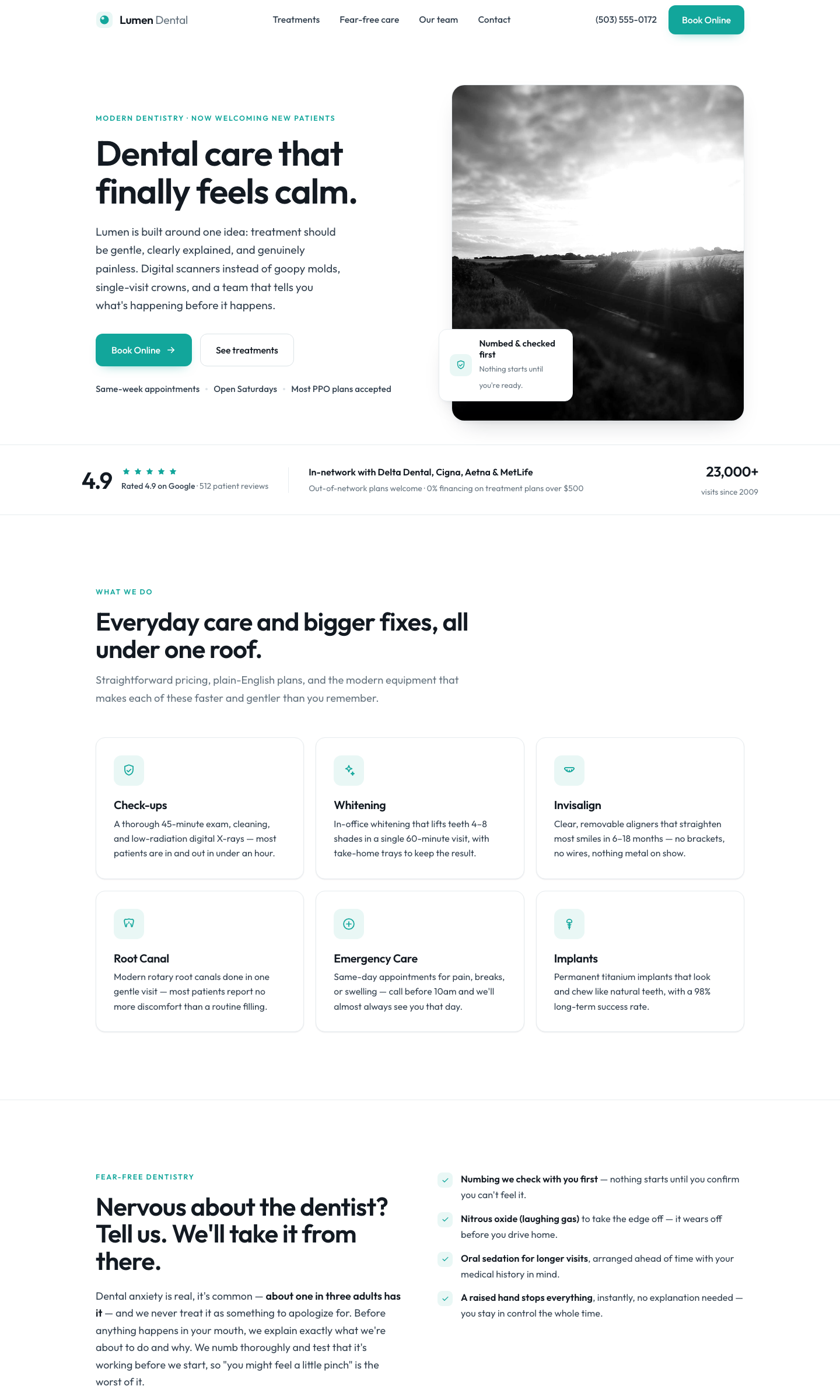 Lumen Dental — built by a Nova site prompt