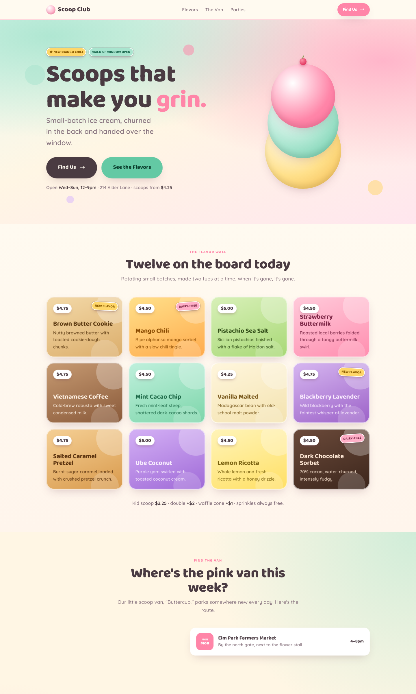 Scoop Club — built by a Nova site prompt