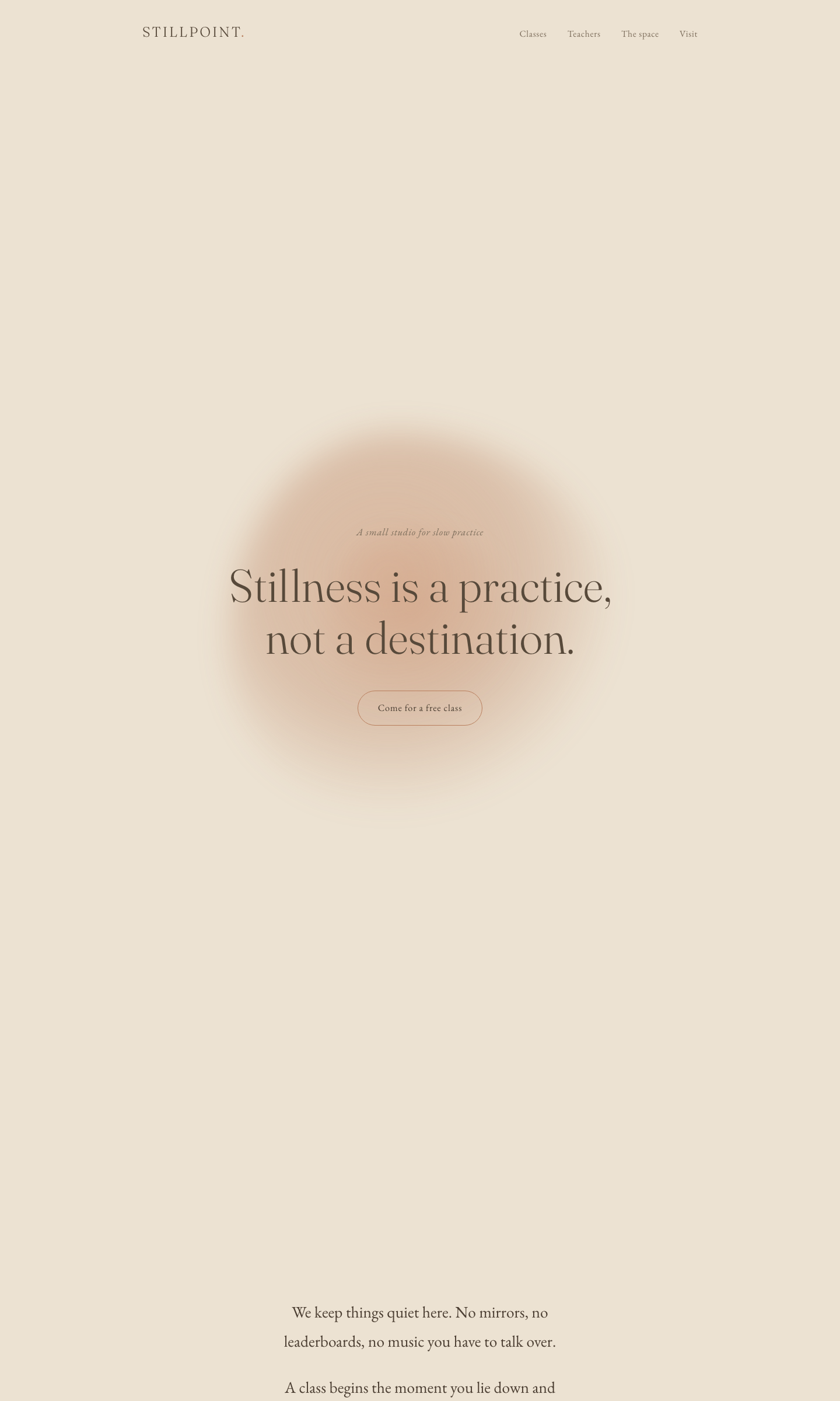 Stillpoint — built by a Nova site prompt